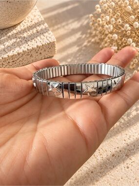 Silver Star Stretch Bracelet